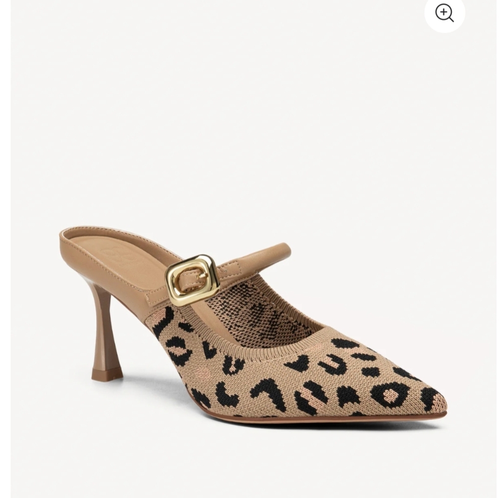 Elegant Tan Leopard Print Heels